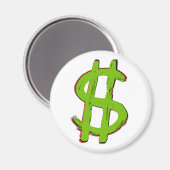 Aimant Signe dollar vert (Recto/Verso)