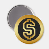 AIMANT SIGNE D'OR DOLLAR (Recto/Verso)