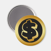 AIMANT SIGNE D'OR DOLLAR (Recto/Verso)