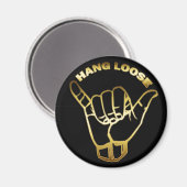 AIMANT SIGNE D'OR HANG LOOSE (Recto/Verso)