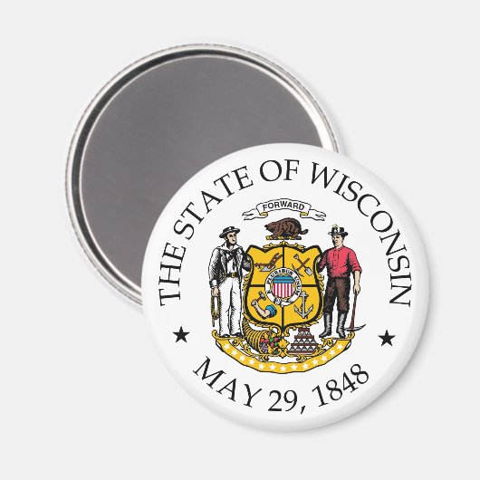 Aimant signe du Wisconsin (Recto/Verso)