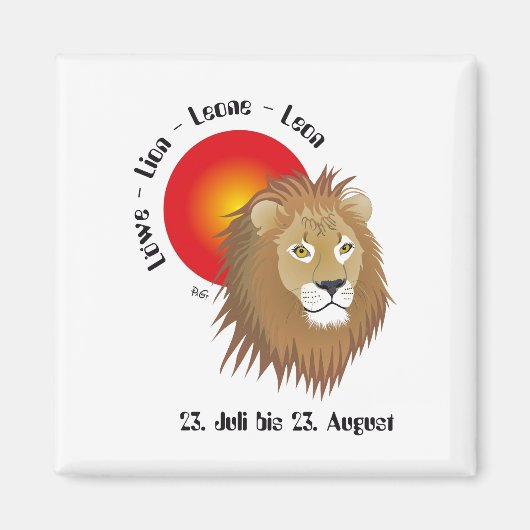 Aimant Signe étoilé de Lion (Devant)