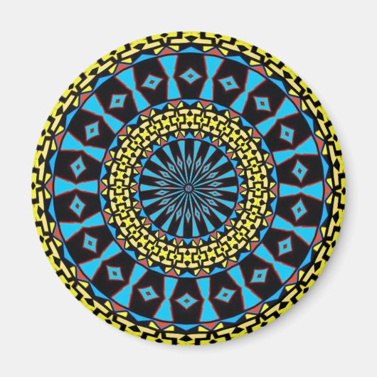 Aimant Signe hex hollandais de Pennsylvanie Cercles bleus (Devant)