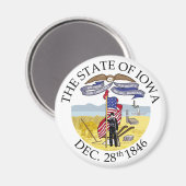 Aimant signe Iowa (Recto/Verso)