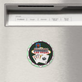 Aimant Signe Las Vegas & Cartes Poker Chip (In Situ (Lave-vaisselle))