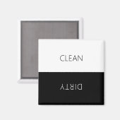 Aimant SIGNE Lave-vaisselle mini-nettoyant propre (Recto/Verso)