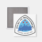 Aimant Signe Selma au sentier Montgomery, Alabama (Recto/Verso)