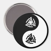 Aimant Signe yin et yang noir et blanc (Recto/Verso)