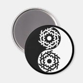 Aimant Signe yin et yang noir et blanc (Recto/Verso)
