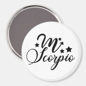 Aimant Signe Zodiaque Pour Scorpio (Recto/Verso)