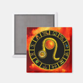 AIMANT SIGNES D'ANNIVERSAIRE LEO / ZODIAC (Recto/Verso)