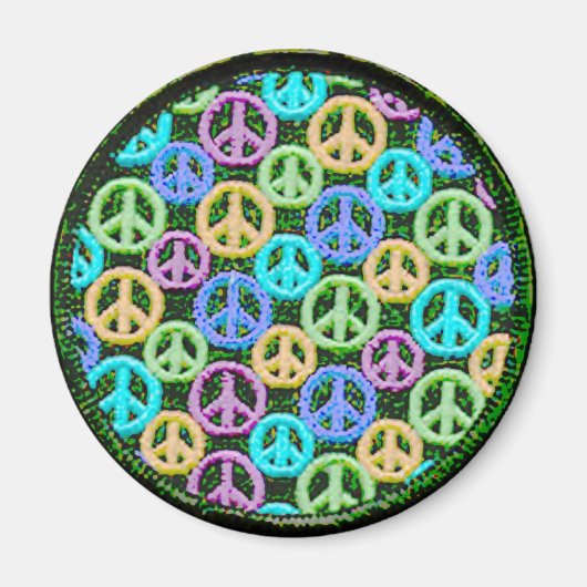 Aimant Signes de paix tranquilles (Devant)