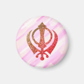 Aimant Sikh Khanda "Sans peur et libre" (Devant)