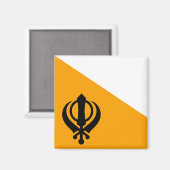 Aimant Sikhisme sikh du Pendjab Nishan Sahib (Recto/Verso)