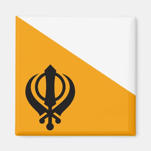 Aimant Sikhisme sikh du Pendjab Nishan Sahib (Devant)