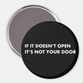 Aimant S'il n'ouvre pas sa porte (Recto/Verso)
