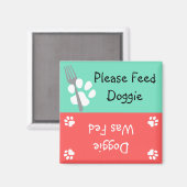 Aimant S'Il Vous Plaît, Alimentez Doggie (Recto/Verso)