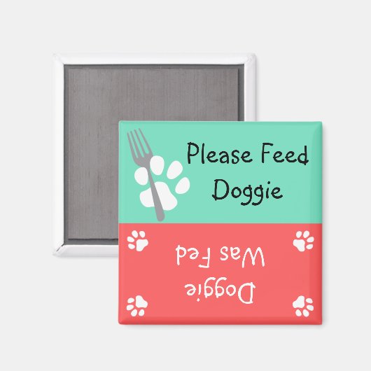 Aimant S'Il Vous Plaît, Alimentez Doggie (Recto/Verso)