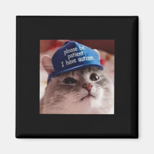 Aimant S'il vous plaît soyez patient j'ai l'autisme chat