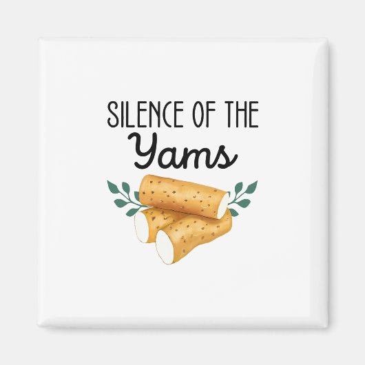 Aimant Silence des ignames Match drôle de Thanksgiving po (Devant)