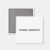 Aimant Silence égale complexité Arrêter de haïr le blanc (Recto/Verso)