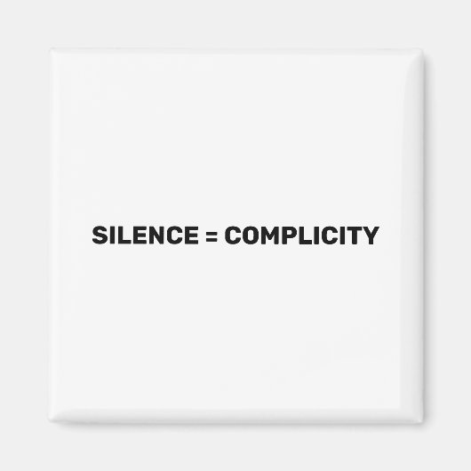 Aimant Silence égale complexité Arrêter de haïr le blanc (Devant)