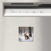 Aimant Silencieux Terrier Laisser Il Neige Noël (In Situ (Lave-vaisselle))