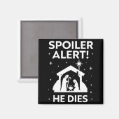Aimant Siler Alert He Dies, Funny Christmas, Nativity Sce (Recto/Verso)