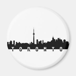 Aimant silhoue de noir de symbole de ville du Canada de
