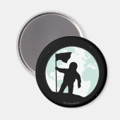 Aimant Silhouette, astronaute (Recto/Verso)