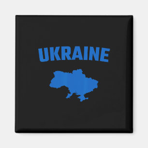 Aimant Silhouette bleue isolée d'une carte de l'Ukraine