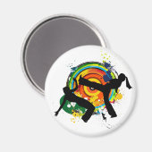Aimant silhouette capoeira (Recto/Verso)