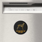 Aimant Silhouette Chien Greyhound Fun Halloween (In Situ (Lave-vaisselle))