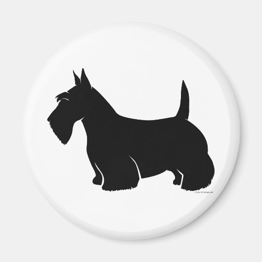 Aimant Silhouette classique écossaise Terrier (Devant)