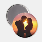 Aimant Silhouette Couple Au coucher Du Soleil (Recto/Verso)