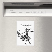 Aimant Silhouette Danseuse Africaine Art Thunder_Thunder_ (In Situ (Lave-vaisselle))