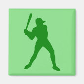 Aimant silhouette de baseball (Devant)