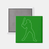 Aimant silhouette de baseball (Recto/Verso)