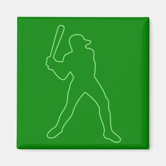 Aimant silhouette de baseball (Devant)