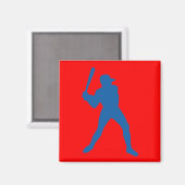 Aimant silhouette de baseball (Recto/Verso)