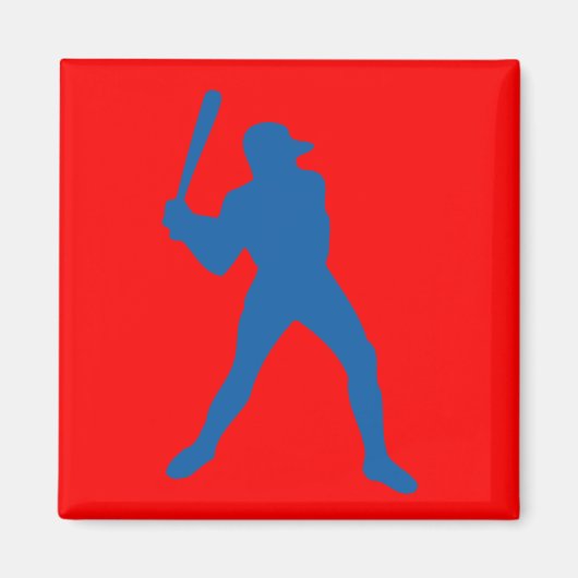 Aimant silhouette de baseball (Devant)