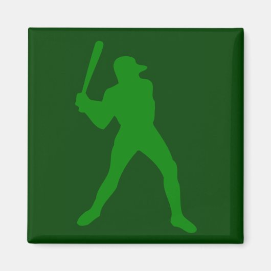 Aimant silhouette de baseball (Devant)
