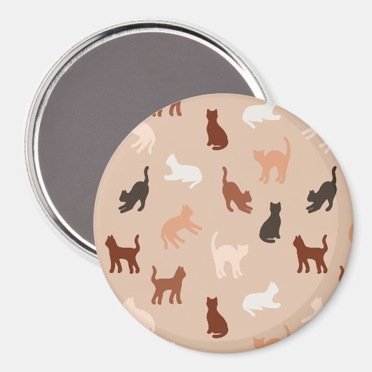 Aimant Silhouette de chat (Recto/Verso)