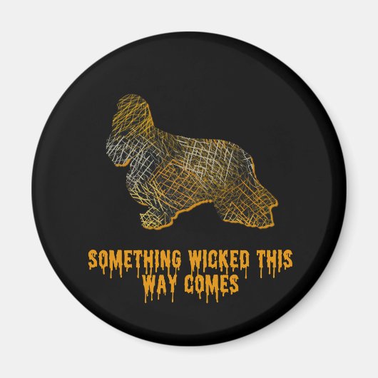 Aimant Silhouette de chien Cocker Spaniel Halloween amusa (Devant)