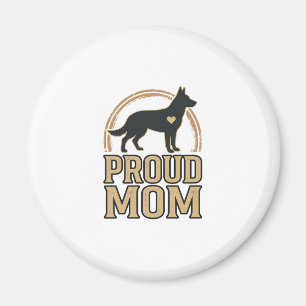 Aimant Silhouette de chien de mère fière Design vectoriel