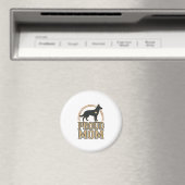 Aimant Silhouette de chien de mère fière Design vectoriel (In Situ (Lave-vaisselle))