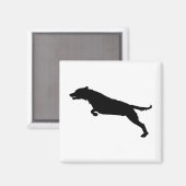 Aimant Silhouette de chien de saut (Recto/Verso)