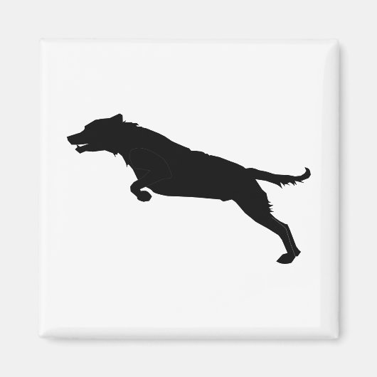 Aimant Silhouette de chien de saut (Devant)