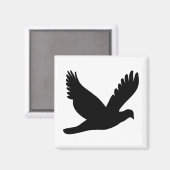 Aimant Silhouette de colombe volante (Recto/Verso)