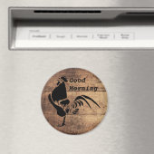 Aimant Silhouette de croisière à coq noir (In Situ (Lave-vaisselle))